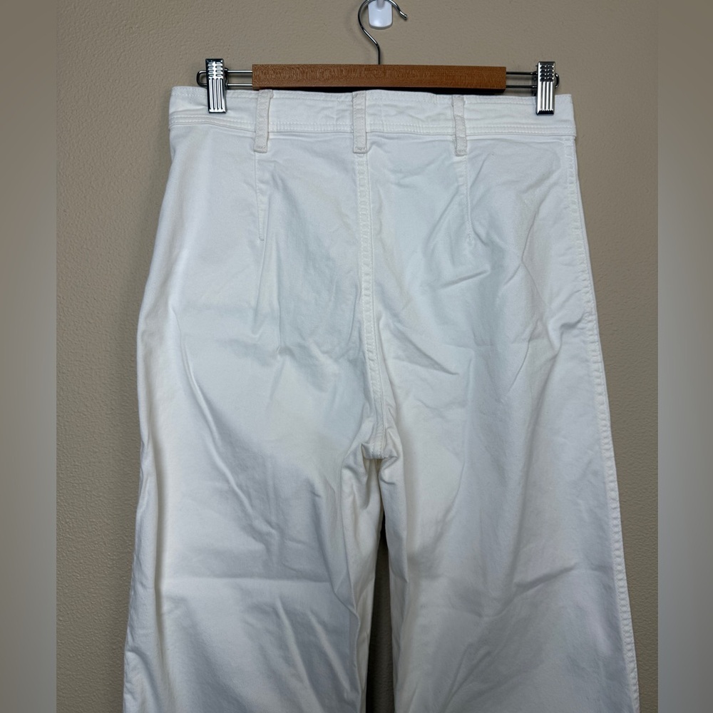 Marine Layer Ivory Bridget Slim Wide Leg Pants Size 6 - Picture 8 of 10